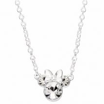 Disney Silver Crystal Minnie Mouse Necklace