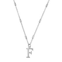 ChloBo Silver Iconic F Initial Necklace