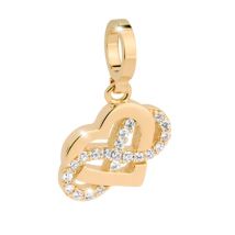 Rebecca Gold Infinity Wrapped Heart Charm