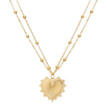 Over & Over Gold Sacred Heart Medallion Necklace