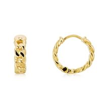 Over & Over Gold Chain Hoop Earrings