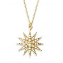 Bill Skinner Pearl Star Pendant Necklace