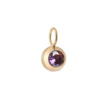 Over & Over Gold February Birthstone Charm