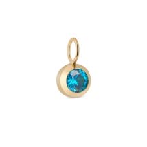 Over & Over Gold March Birthstone Charm