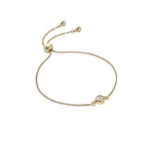 Ted Baker Gold Crystal Pull Chain Bracelet