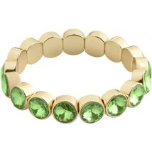 Pilgrim Gold + Green Callie Crystal Stretch Bracelet
