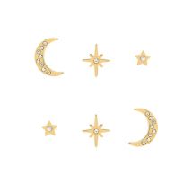 Olivia Burton Celestial North Star + Moon Gold Earring Set