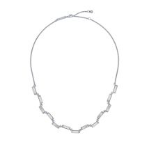 Ted Baker Cryseli Silver Baguette Step Necklace