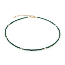 Coeur De Lion Gold Dark Green Beaded Necklace