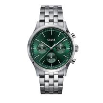 CLUSE Silver Antheor Multifunction Green Dial Watch