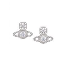 Vivienne Westwood Silver Crystal Norabelle Orb Earrings