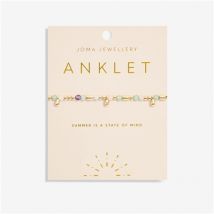 Joma Gold Multi Stone Anklet