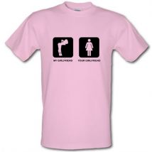 My Girlfriend Your Girlfriend male t-shirt.