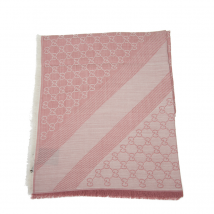 Gucci - Pink Silk &amp; Wool Blend Scarf