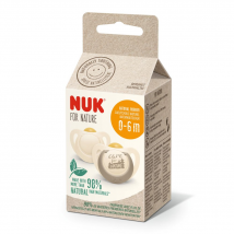 NUK - NUK For Nature Latex Soother 0-6m Grey (x2)