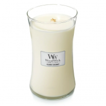 WoodWick- Island Coconut Large Hourglass Jar Candle (605g)