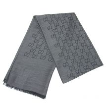 Gucci - Ladies&#039; Charcoal Grey Wool Silk Scarf