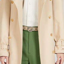 Gucci - Blondie belt in beige and ebony Supreme (90cm)