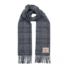 Heritage Traditions- Prince of Wales Check Wool Scarf - Blue