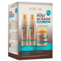 Kativa - Damaged Box Post Relaxer Kit Shampoo (250ml) + Conditioner (250ml) + Deep Treatment (250ml)