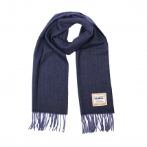 Heritage Navy Herringbone Woolen Scarf