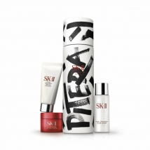 SK-II - Street Art 4pcs (White) : Essence (230ml) Clear Lotion (30ml) Cleanser (20g) Milky Lotion (15g)