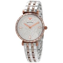 Emporio Armani - Gianni T-Bar Quartz Silver Dial Ladies Watch (AR11293)