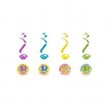 4 Suspensions spirales d'Anniversaire (60 ans)