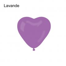 50 ballons en forme de coeur (Lavande, 25cm)