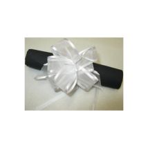 6 noeuds à tirer en organza (Blanc)