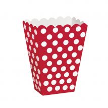 8 boîtes à pop corn (Rouge)