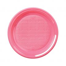 Assiettes rondes en plastique (Rose 30x22cm)