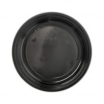 Assiettes rondes en plastique (Noir 30x22cm)