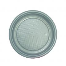 Assiettes rondes en plastique (Argent 50X17cm)