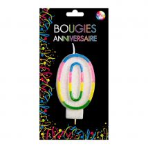 Bougie chiffre anniversaire (Chiffre 0)