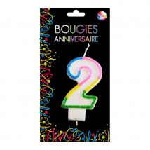 Bougie chiffre anniversaire (Chiffre 2)
