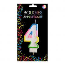 Bougie chiffre anniversaire (Chiffre 4)