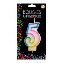 Bougie chiffre anniversaire (Chiffre 5)