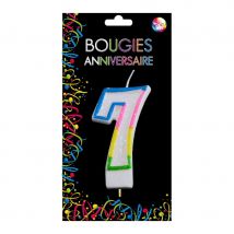 Bougie chiffre anniversaire (Chiffre 7)