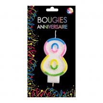 Bougie chiffre anniversaire (Chiffre 8)