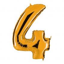 Ballon chiffre doré (Chiffre 4)