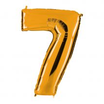 Ballon chiffre doré (Chiffre 7)