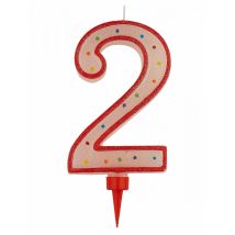 Bougie chiffre géant de 15cm (Chiffre 2)