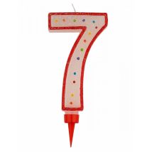 Bougie chiffre géant de 15cm (Chiffre 7)