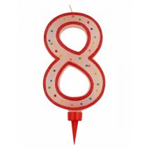 Bougie chiffre géant de 15cm (Chiffre 8)