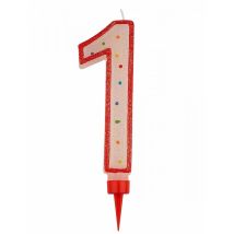 Bougie chiffre géant de 15cm (Chiffre 1)