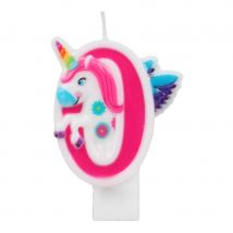 Bougie chiffre licorne (Chiffre 0)