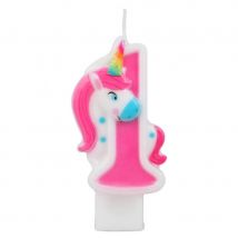 Bougie chiffre licorne (Chiffre 1)