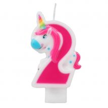 Bougie chiffre licorne (Chiffre 2)
