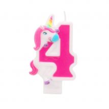 Bougie chiffre licorne (Chiffre 4)